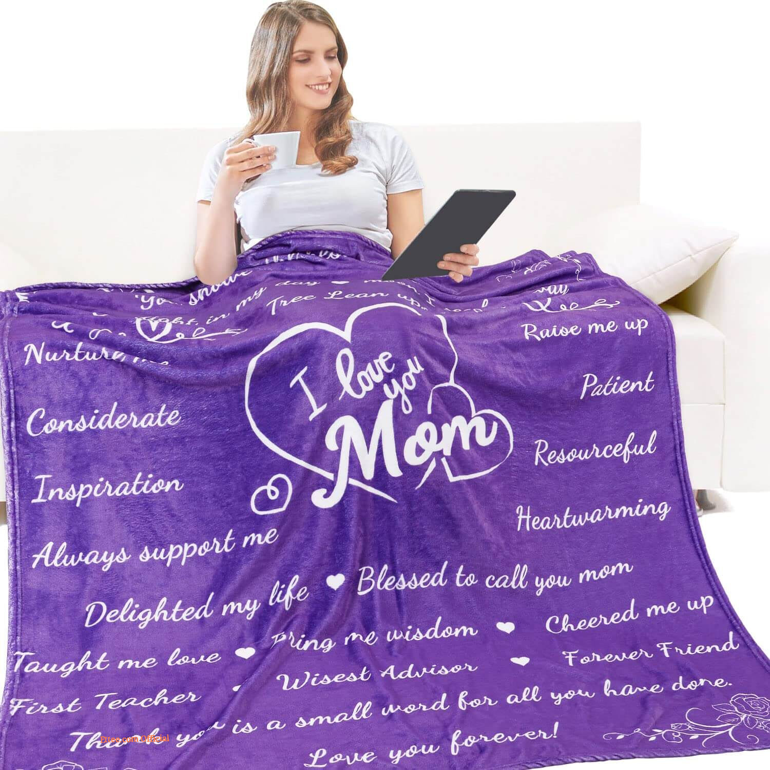 To My Mom Rose Throw Fleece Blanket Gift From Daughter Christmas Birthday Blanket To My Mom Rose Throw Fleece Blanket Gift From Daughter Christmas Birthday Blanket - Ettee - Birthday