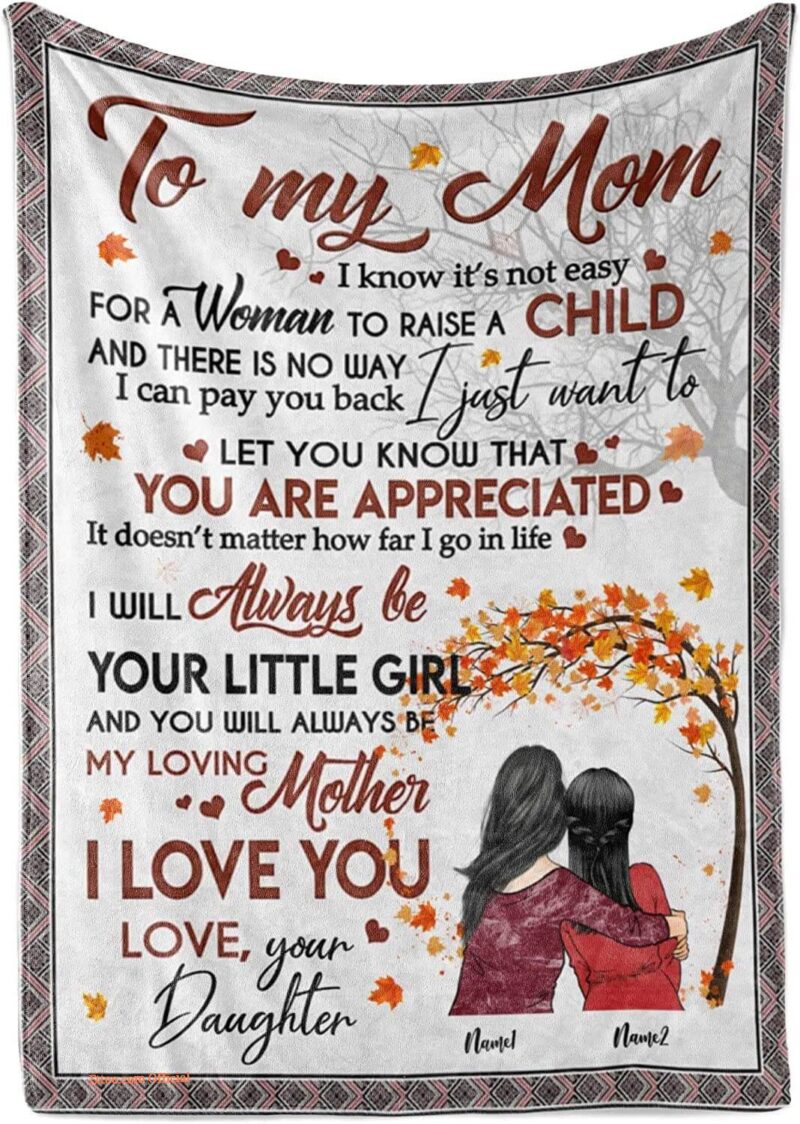 Gifts for Mom Throw Blanket.Autumn Tree Mom Gift from Daughter.Birthday Gifts.Valentines Day.Christmas.Cozy Blanket for Women