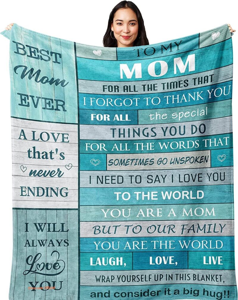 Mom Gift from Daughter Son.Best Mom Gifts for Mother's Day Christmas Valentine's Day.Mom Blanket