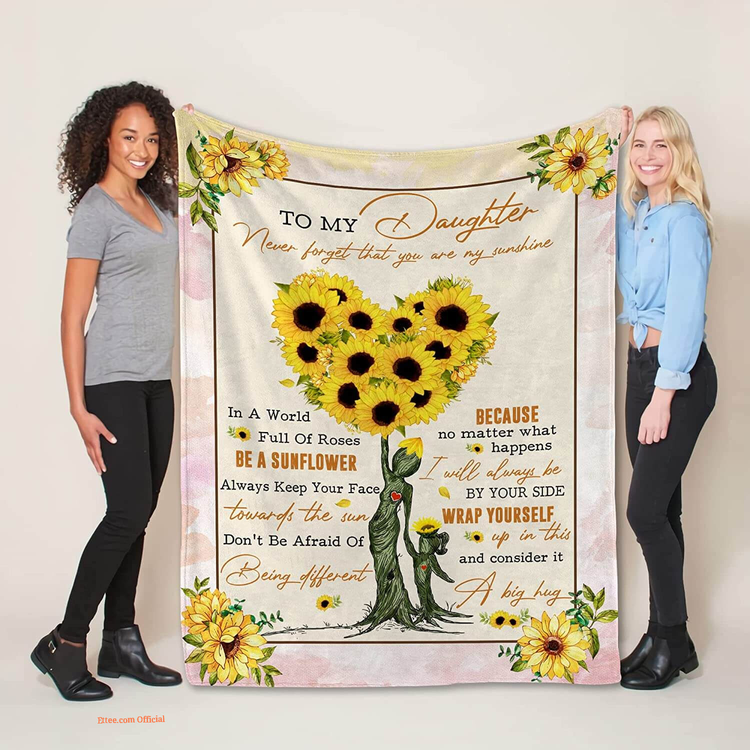 To My Mom Rose Throw Fleece Blanket Gift From Daughter Christmas Birthday Blanket - Ettee - Birthday