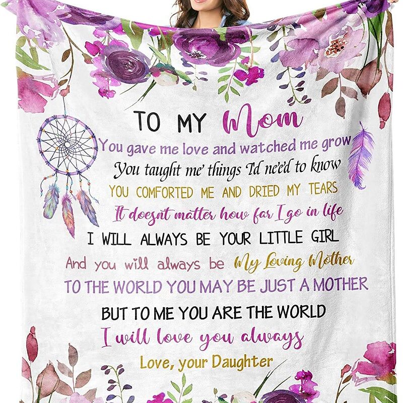 Mothers Day Birthday Gifts for Mom Quilt Blankets - Super King - Ettee
