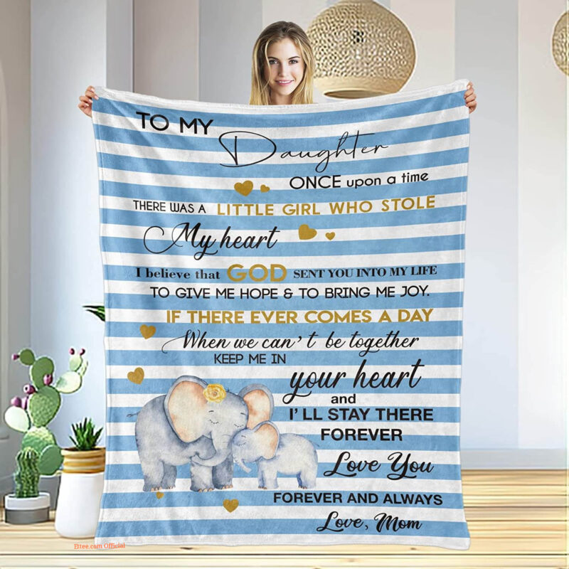 My Daughter Blanket from Mom.Daughter Gift from Mom Flannel Blanket