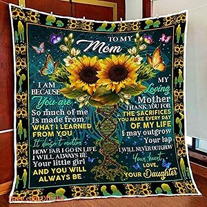 to My Mom You are So Much of Me is Made from Sunflower Gift Fleece Blanket - Super King - Ettee