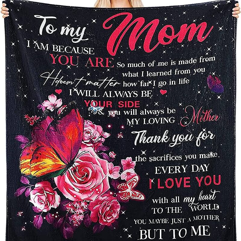 Mom Birthday Gifts.Gifts for Mom Blanket for Christmas Mother's Day Soft Flannel Mother Throw Quilt Blanket - Super King - Ettee