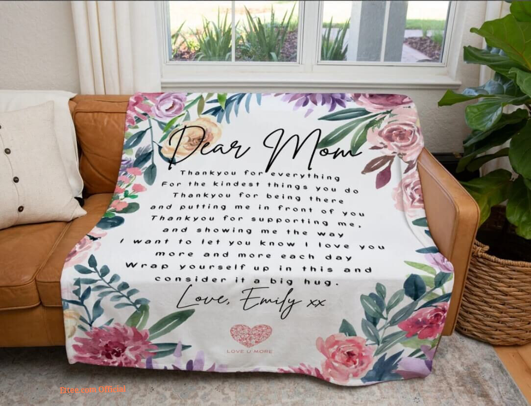 To My Mom Rose Throw Fleece Blanket Gift From Daughter Christmas Birthday Blanket To My Mom Rose Throw Fleece Blanket Gift From Daughter Christmas Birthday Blanket - Ettee - Birthday