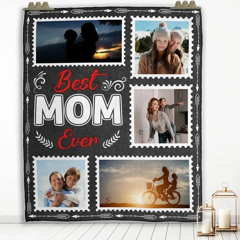 Gift For Mom Quilt Blanket. Luxurious Super Soft Quilt Blanket. Best Mom Ever Gifts