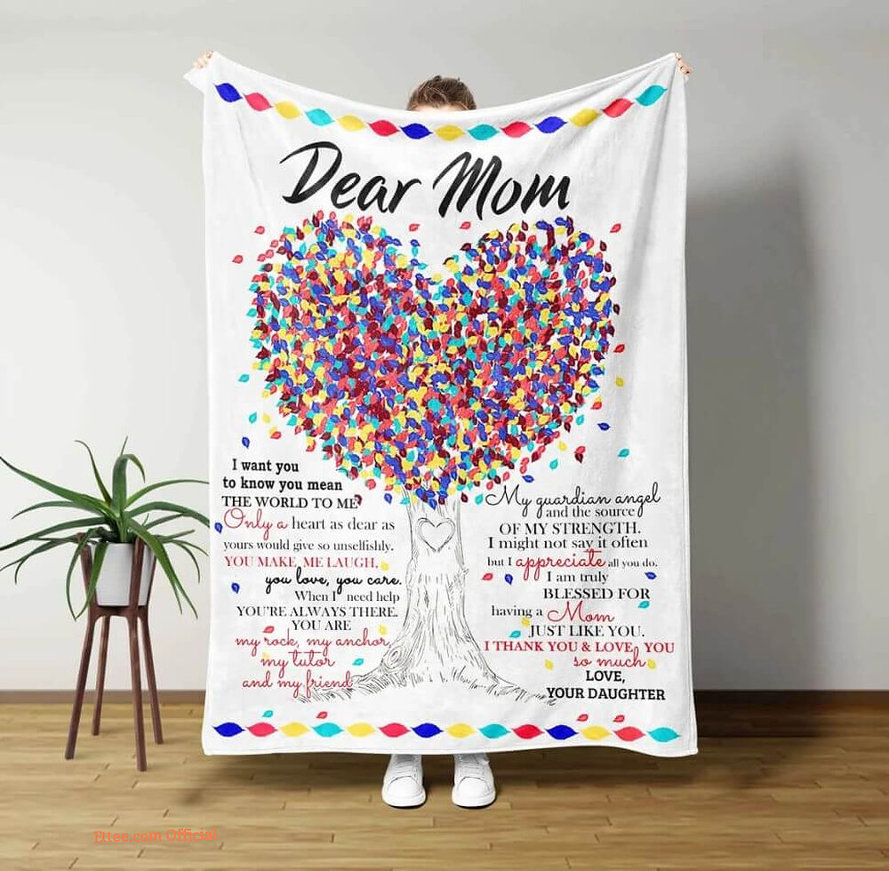 To My Mom Rose Throw Fleece Blanket Gift From Daughter Christmas Birthday Blanket To My Mom Rose Throw Fleece Blanket Gift From Daughter Christmas Birthday Blanket - Ettee - Birthday