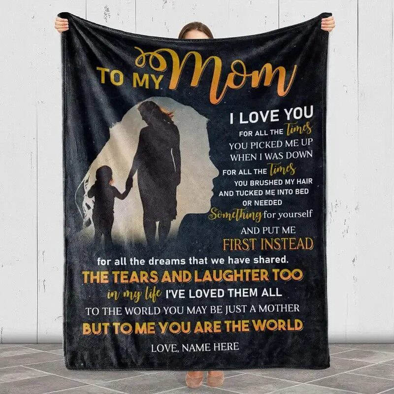 Mother's Day Gift For Mom Quilt Blanket For Mom.Blanket for her Birthday Mama Gift Quilt Blanket - Super King - Ettee