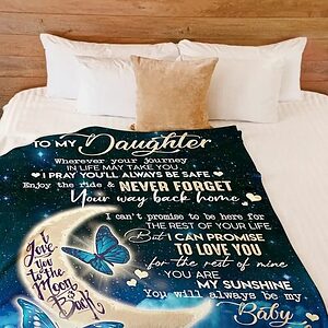 Daughter's Heartwarming Blanket from Mom - Thoughtful Gift - Super King - Ettee