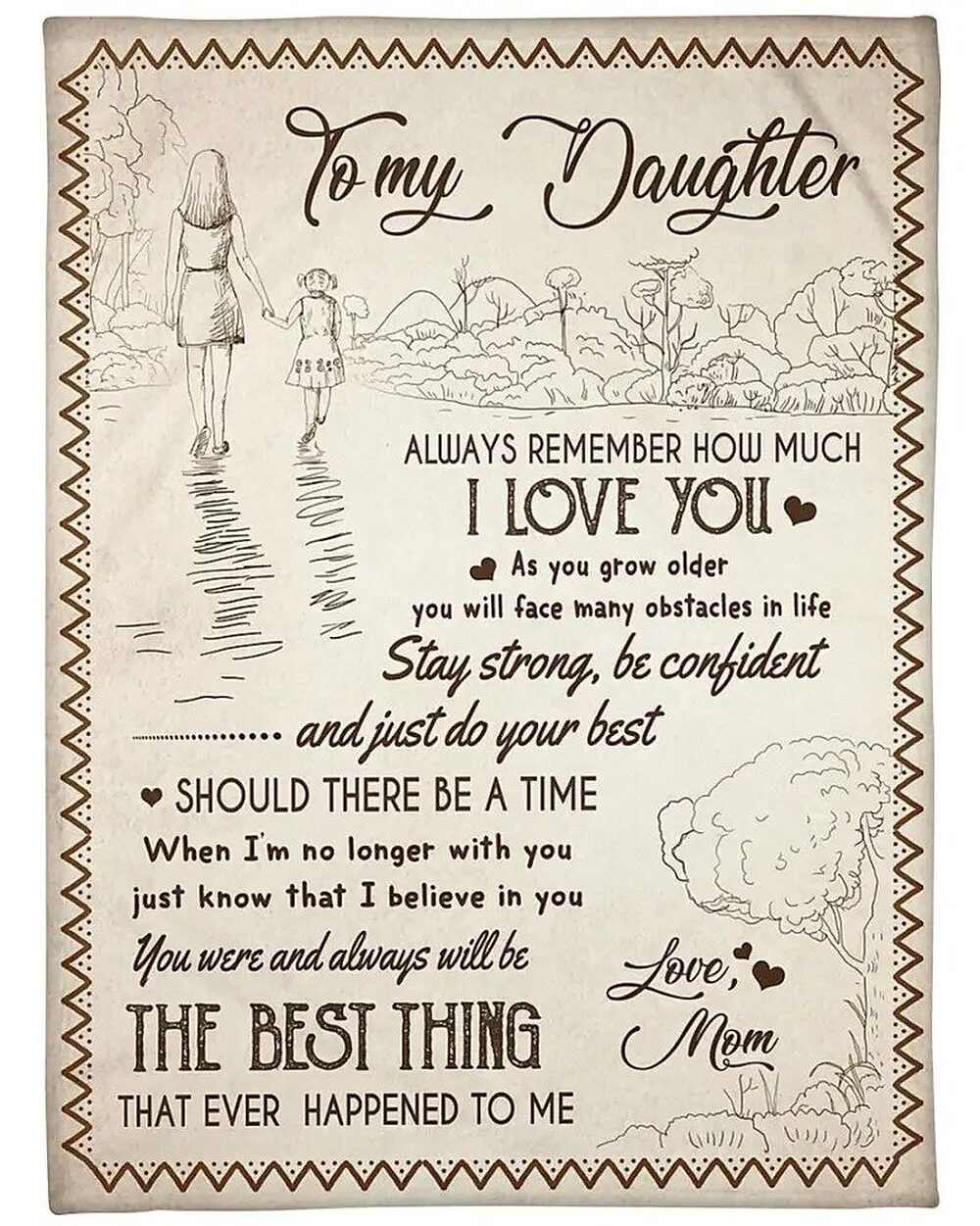 Quilt Blanket for Daughter - Luxurious Super Soft Gift from Mom - Super King - Ettee