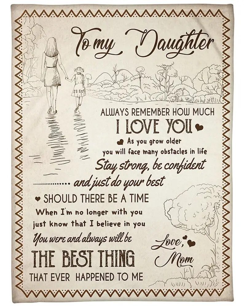 Quilt Blanket for Daughter - Luxurious Super Soft Gift from Mom