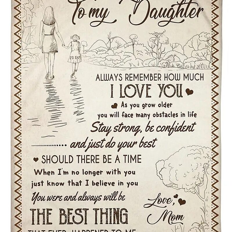 Quilt Blanket for Daughter - Luxurious Super Soft Gift from Mom - Throw - Ettee