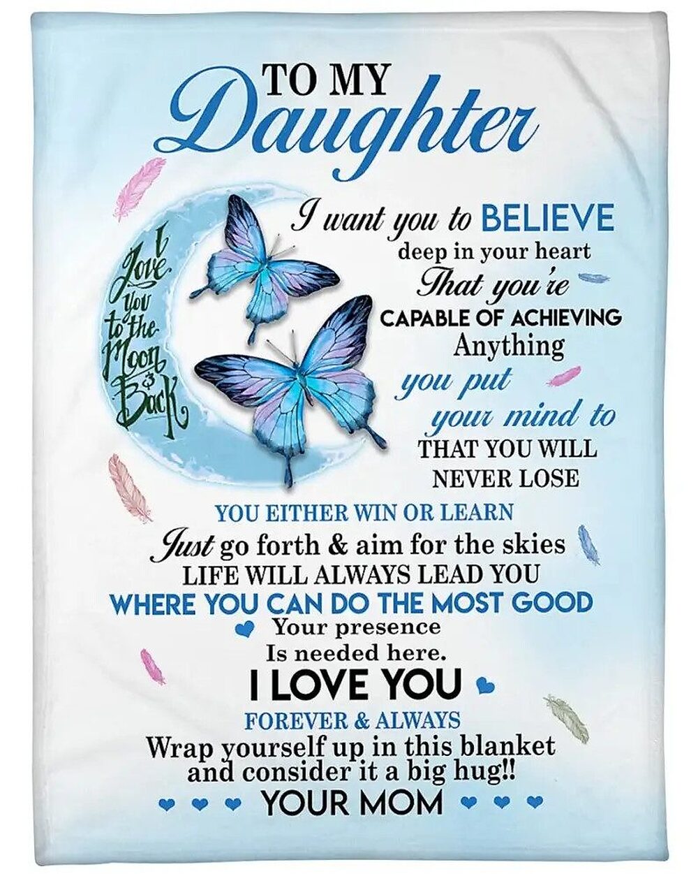 Blanket for Daughter from Mom Gift For Family - Super King - Ettee