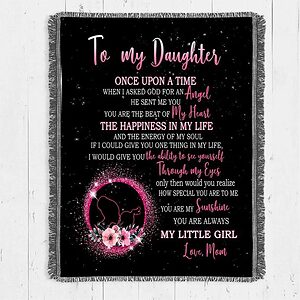 Blanket for Daughter from Mom.Custom Gift for Daughter.Custom Birthday Gift.Meaningful Gift.Gift for Her - Super King - Ettee