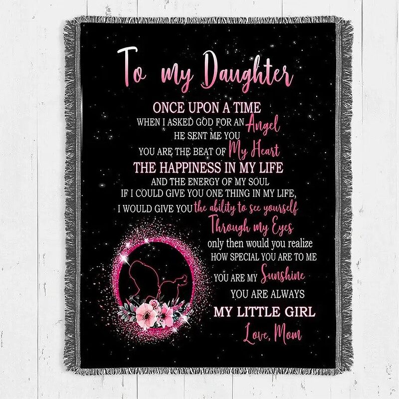 Blanket for Daughter from Mom.Custom Gift for Daughter.Custom Birthday Gift.Meaningful Gift.Gift for Her - Super King - Ettee
