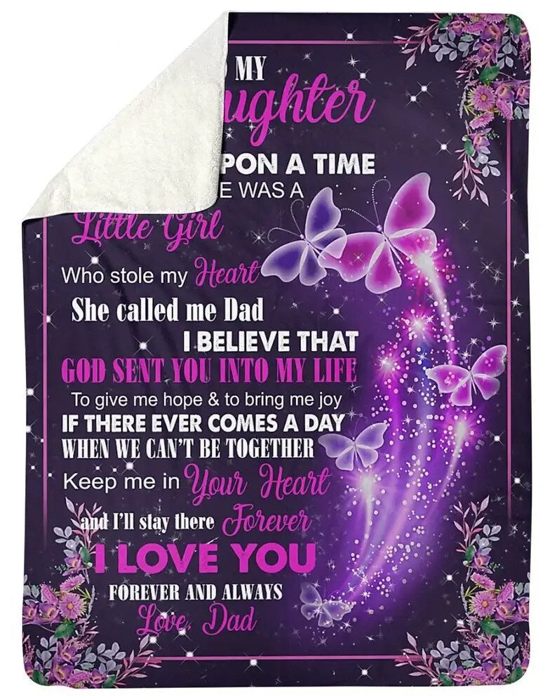 Blanket for Daughter from Mom.Custom Gift for Daughter.Custom Birthday Gift For Mom