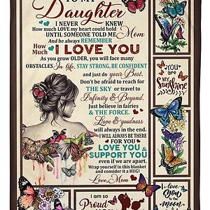 Heartwarming Daughter's Blanket - Meaningful Mom Gift - Super King - Ettee