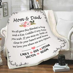 To My Mom And Dad Quilt Blanket.Mama Blanket.Dad Quilt Blanket.Gift For Anniversary - Super King - Ettee