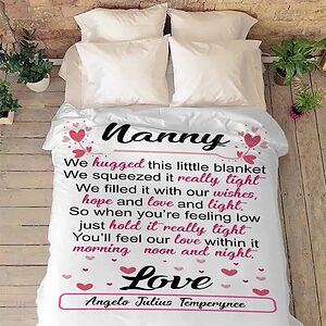Mother's Day Gift Nana We Hugged This Quilt Blanket For NanaGrandma GrandpaGigi - Super King - Ettee