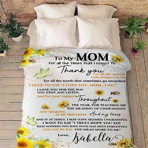 Mother's Day Quilt Blanket - Expressing Love to Mom with this Special Gift - Super King - Ettee