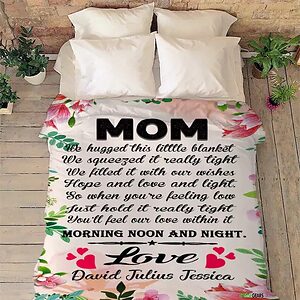 Mother's Day To My Mom We Have Hugged This Quilt Blanket From Kids - Super King - Ettee