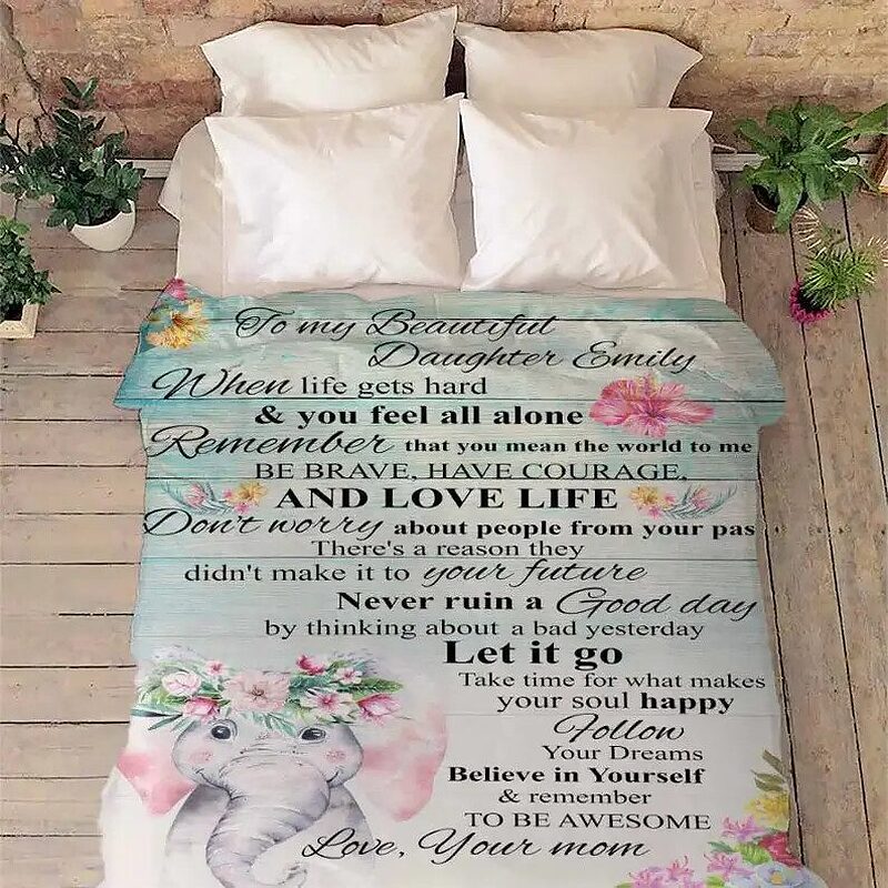 To My Beautiful Daughter Quilt Blanket For DaughterGranddaughter - Super King - Ettee