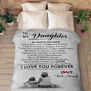 To My Daughter Quilt Blanket For Daughter.Gift From Mom - Super King - Ettee