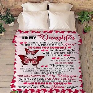 To My Daughter Quilt BlanketGift For Daughter - Super King - Ettee