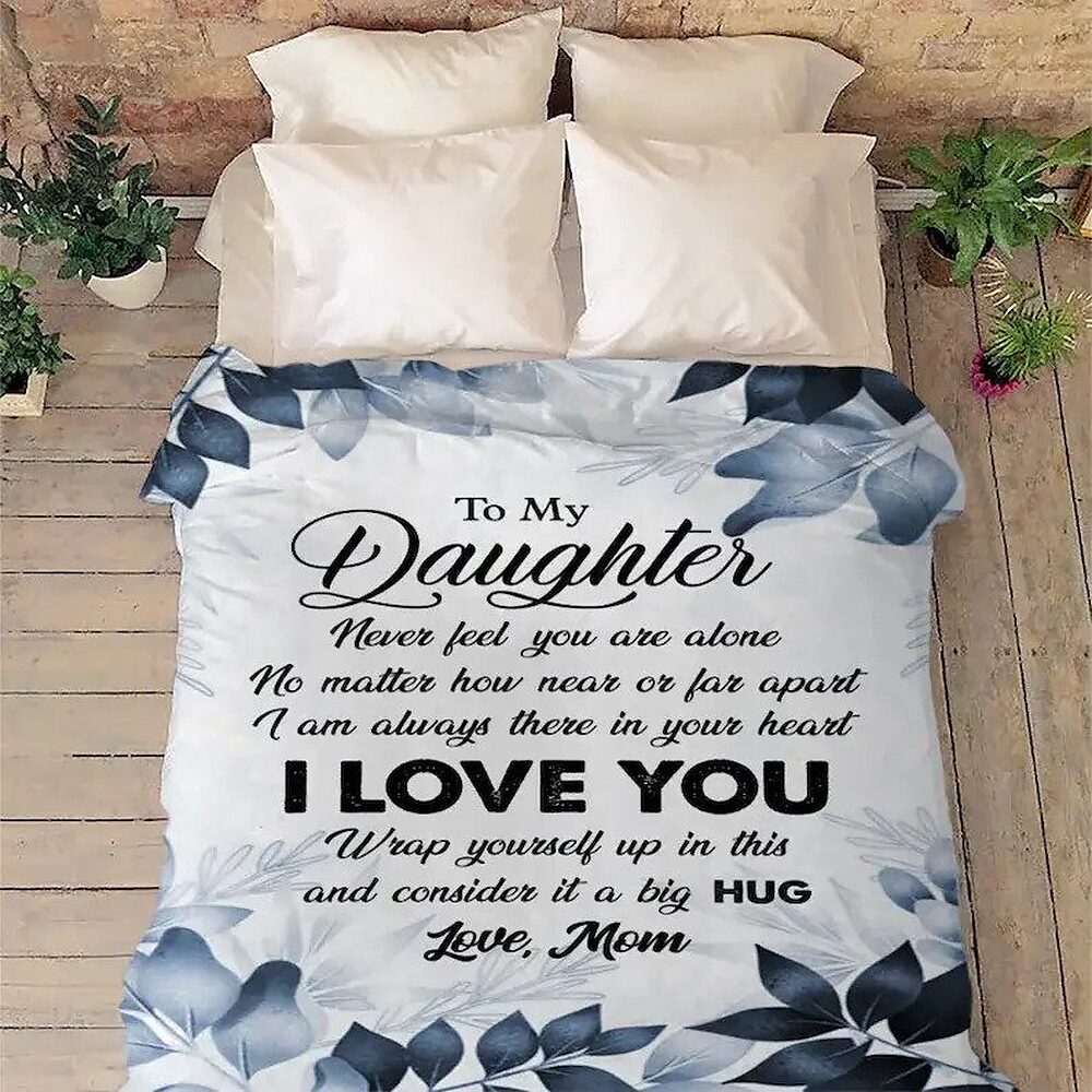 To My Mom Rose Throw Fleece Blanket Gift From Daughter Christmas Birthday Blanket - Ettee - Birthday