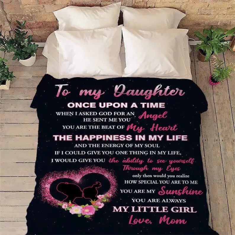 To My Daughter You Are My Sunshine Quilt Blanket For Daughter From Mom