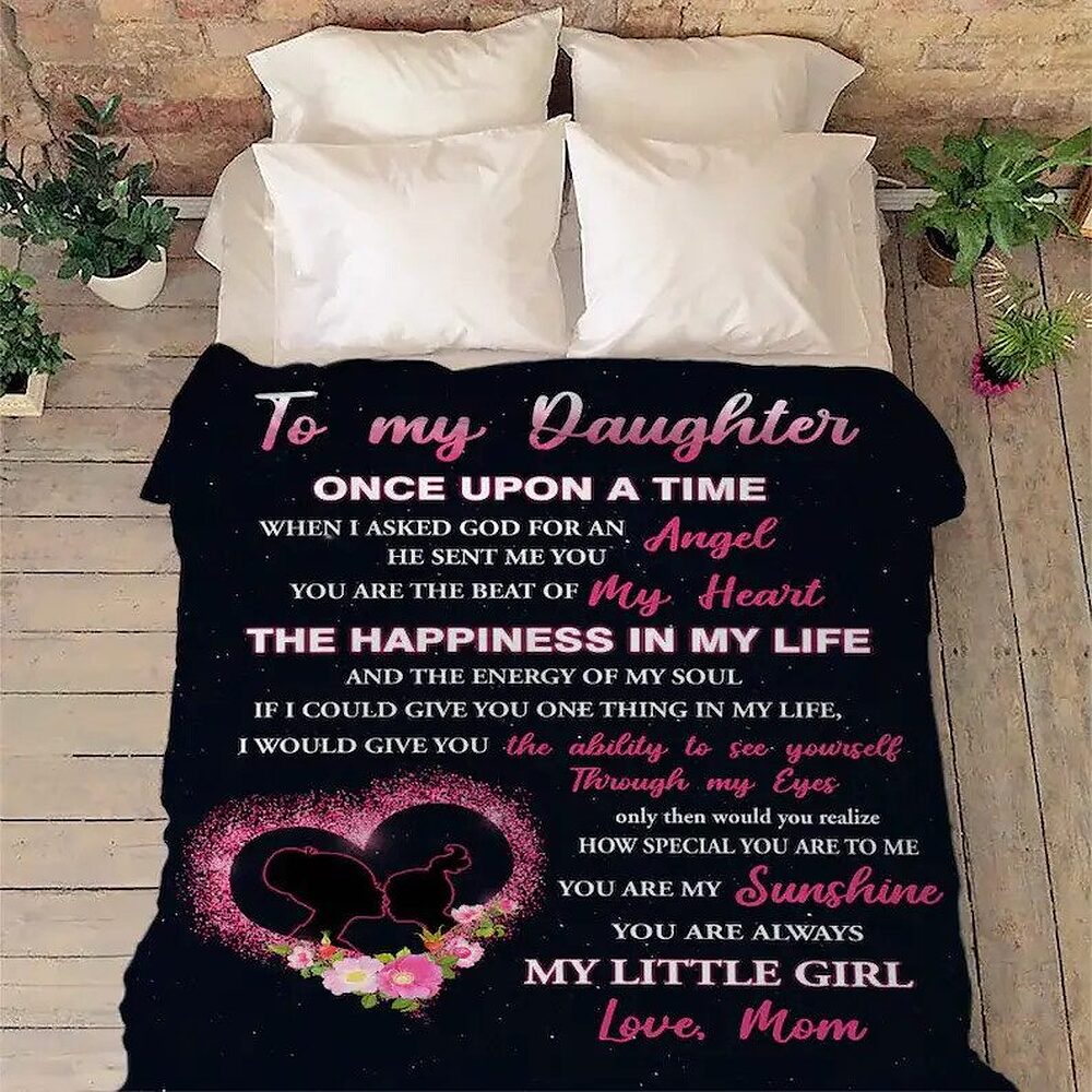 To My Mom Rose Throw Fleece Blanket Gift From Daughter Christmas Birthday Blanket To My Mom Rose Throw Fleece Blanket Gift From Daughter Christmas Birthday Blanket - Ettee - Birthday