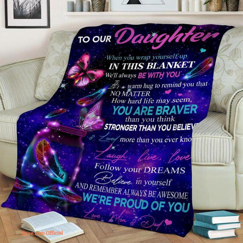 To My Daughter When You Wrap Fleece Quilt Blanket