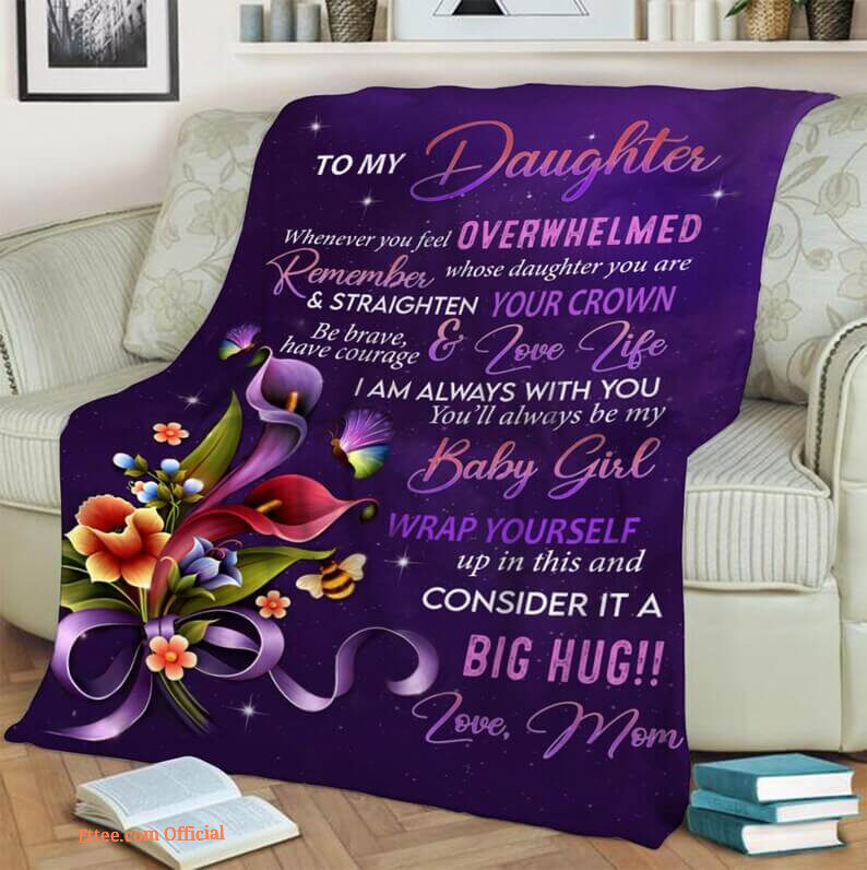 To My Daughter Whenever You  Fleece Blanket.Bunny Blanket Gift For Daughter.Birthday Gift.Special Gift.Anniversary Gift