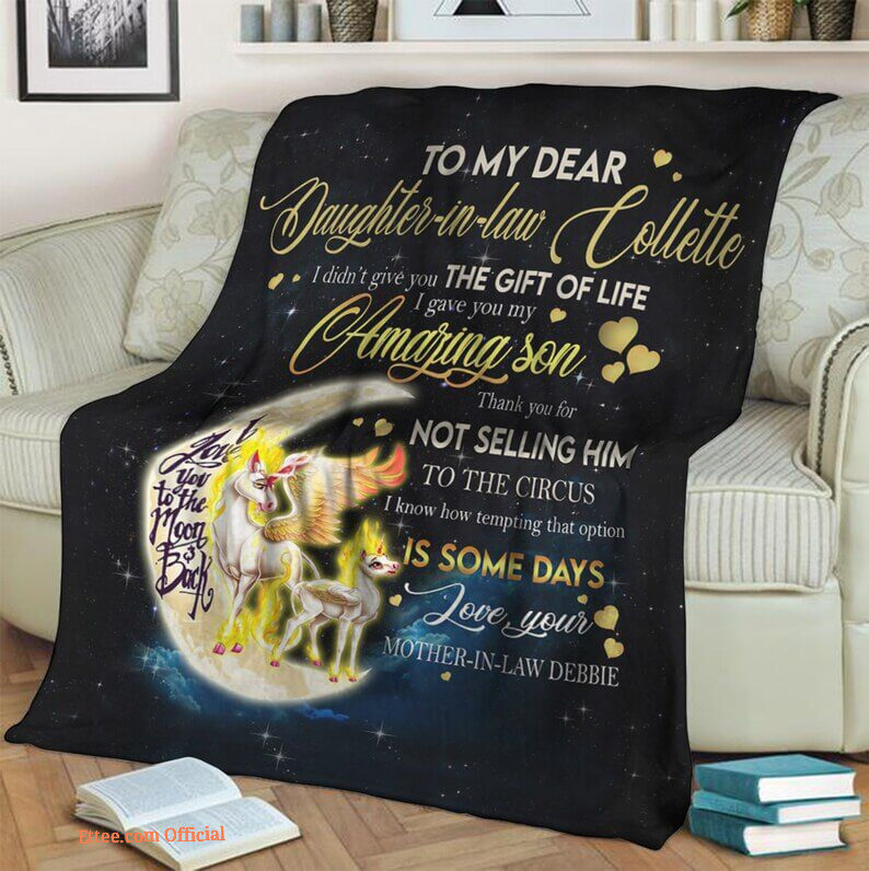 To My Dear Fleece Unicorn Blanket.Birthday Gift.Special Gift.Anniversary Gift