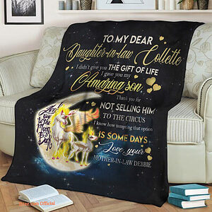 To My Dear Fleece Unicorn Blanket.Birthday Gift.Special Gift.Anniversary Gift - Super King - Ettee