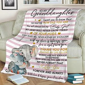 To My Granddaughter.Baby Girl Fleece Blanket.Mink Blanket.Sherpa Blanket.Anniversary Gift.Family Blanket.Baby Blanket - Super King - Ettee