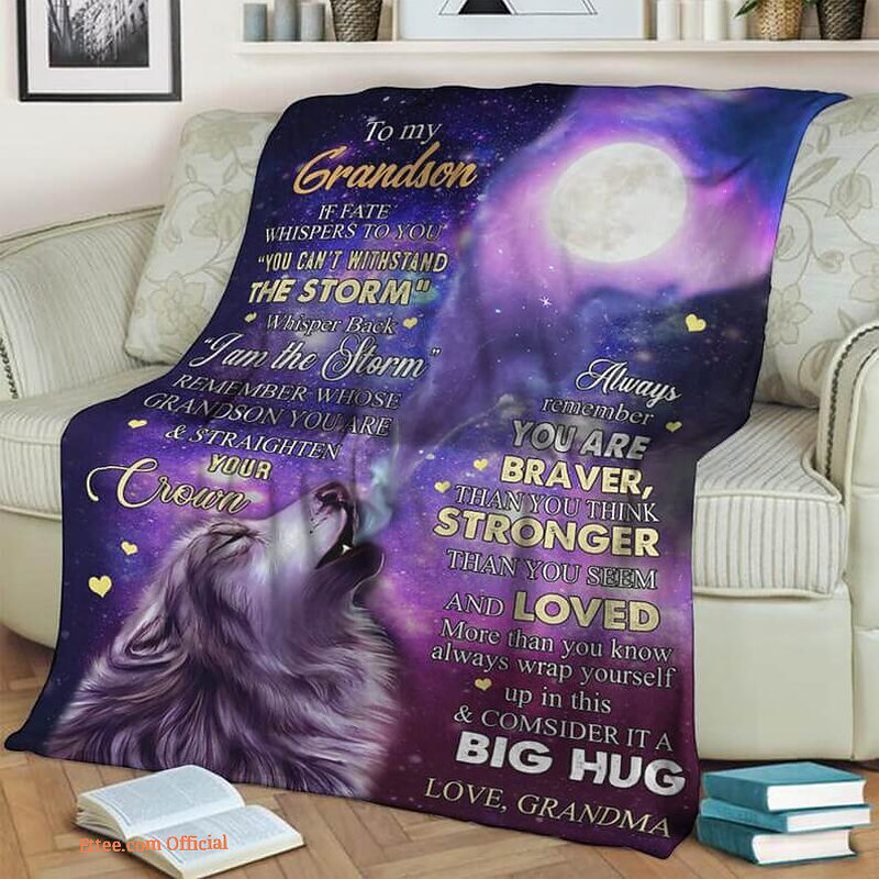 To my grandson if fate Fleece Blanket.Mink Blanket.Sherpa Blanket.Anniversary Gift.Family Blanket.Gift For Grandson - Super King - Ettee