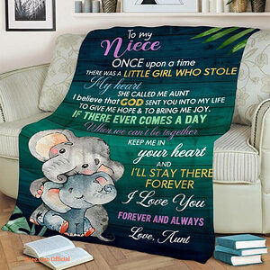 To My Niece Once Upon A Time There Was A Little Girl Who Stole My Heart She Called Me Aunt Fleece Blanket - Super King - Ettee