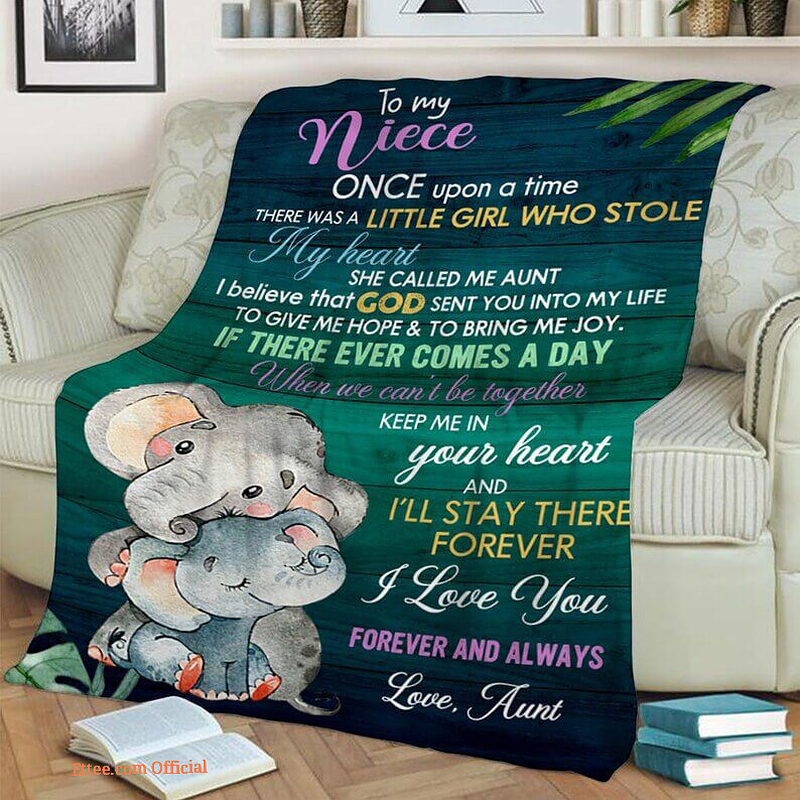 To My Niece Once Upon A Time There Was A Little Girl Who Stole My Heart She Called Me Aunt Fleece Blanket - Super King - Ettee