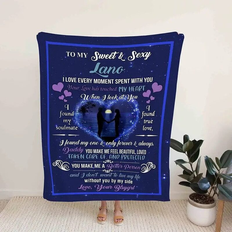 Love Blanket.Blanket For Girlfriend.Blanket For Boyfriend.Couple Blanket.Family Throw Blanket.Blankets For Gif.Christmas Blanket - Super King - Ettee