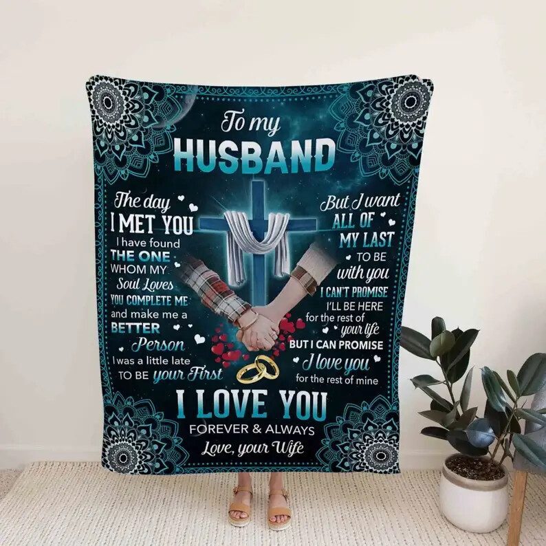 To My Husband Blanket.Name Blanket.Blanket For Couple.Blanket For Love.Wedding Anniversary Blanket.Christmas Blanket