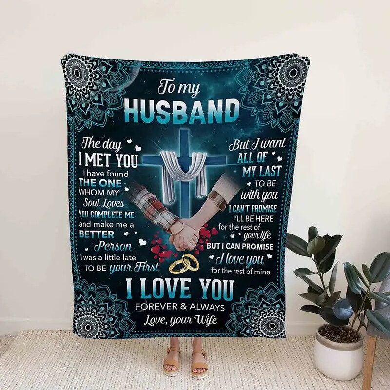 To My Husband Blanket.Name Blanket.Blanket For Couple.Blanket For Love.Wedding Anniversary Blanket.Christmas Blanket