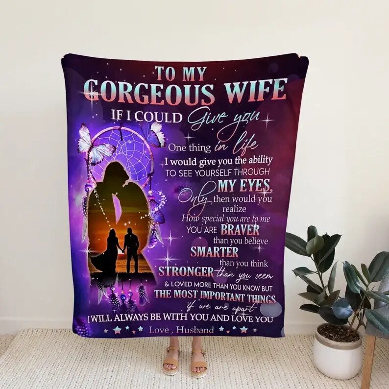 To My Wife Blanket.Family Throw Blanket.Gift For Wife.Couple Blankets.Christmas Gift.Blanket For Gift
