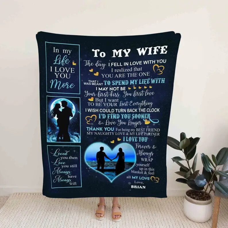 To My Wife Blanket.Wedding Blanke.Anniversary Blanket.Blanket For Gifts