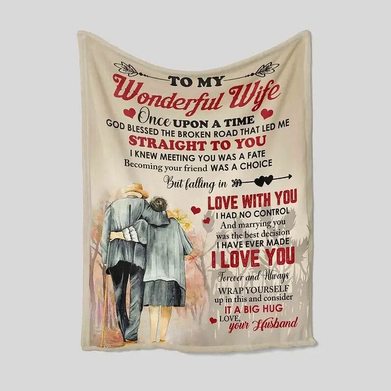 To My Wonderful Wife Blanket.Couple Blanket.Family Blanket.Blanket For Gift - Super King - Ettee