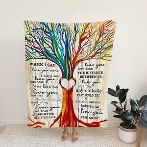 When I Say I Love You Blanket. Wedding Anniversary Blanket - Super King - Ettee