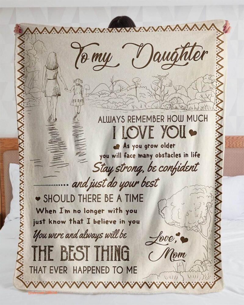Quilt Blanket for Daughter From Mom. Luxurious Super Soft Quilt Blanket. Best Mom Ever Gifts