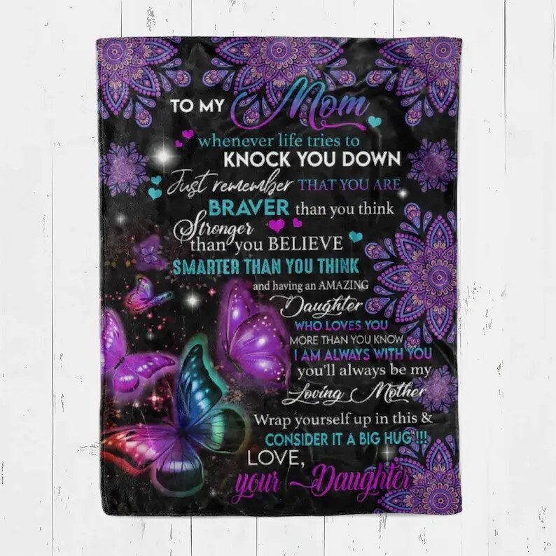 Blanket for Mom.Mother's Day Gifts.Family Gifts