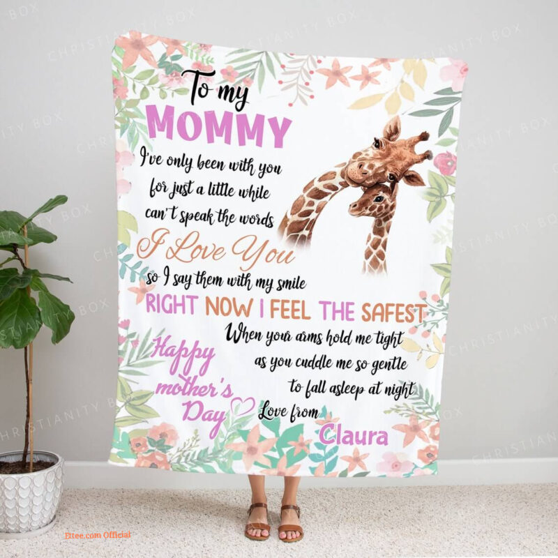 Blanket with Baby Name.Mother's Day Blanket