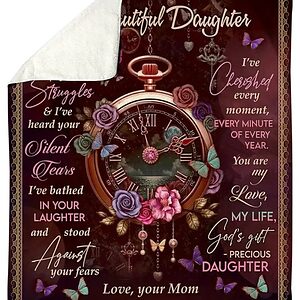 Blankets For Daughter.I've Seen Your Secret Struggles Mom To Daughter.Mom To Daughter Sherpa Fleece Blanket.Special gift for Daughter - Super King - Ettee